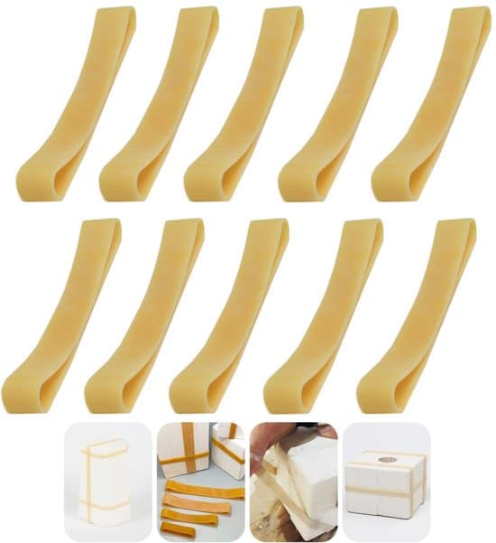 10 stk. - støbte gummibånd - gummibånd til forme - gipsformsgummi til keramik - gummibånd til lertøj - 10 stk. - 10 cm
