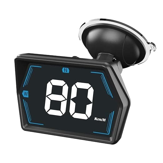 Digitalt speedometer head-up display, GPS speedometer, sort