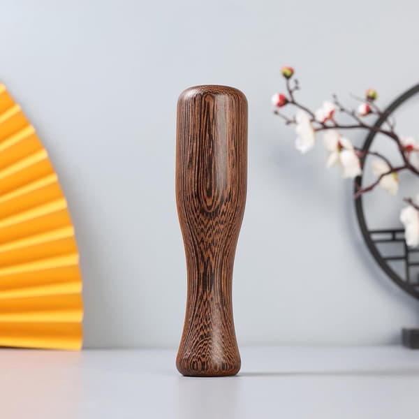 Træstøder - Køkkenpresse - Fermentering og syltning - Ergonomisk design - 16,5 cm længde - Træfarve