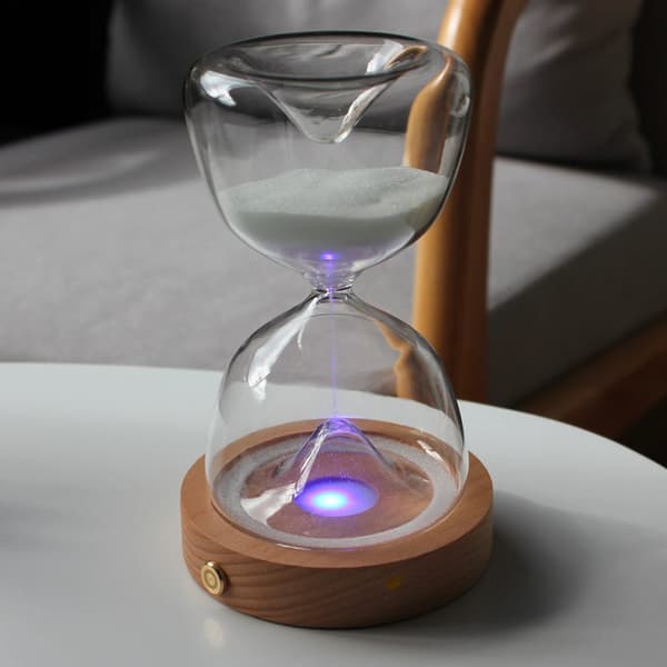15-minutters lysende timeglas + 7 farver + 3 tilstande