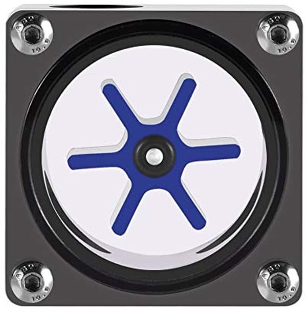 Vandstrømsmåler - PC Vandkøling - 6 Blæser - Sort - Flowmeter Indikator - G1/4 Gevind - Til PC Vandkølesystem - Sort