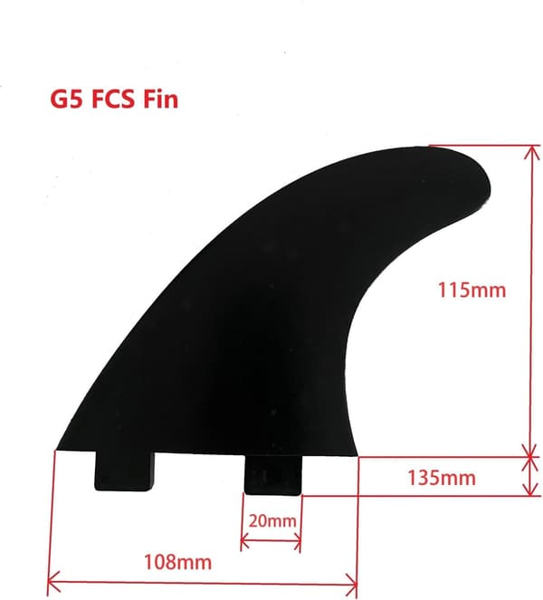 stykker G5 surfbrætfinner størrelse M SUP tilbehør surffinner paddleboardfinne