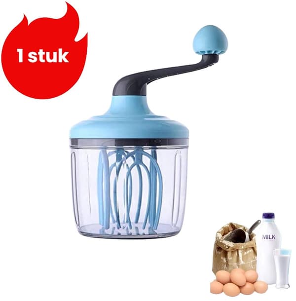 stykke - Manuel roterende piskeris - Flødepiskeris - Manuel bagepiskeris - Blå