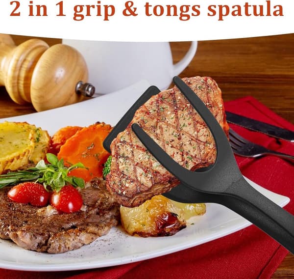 Robust 2-i-1 gribe- og vendespatel til æg og mere