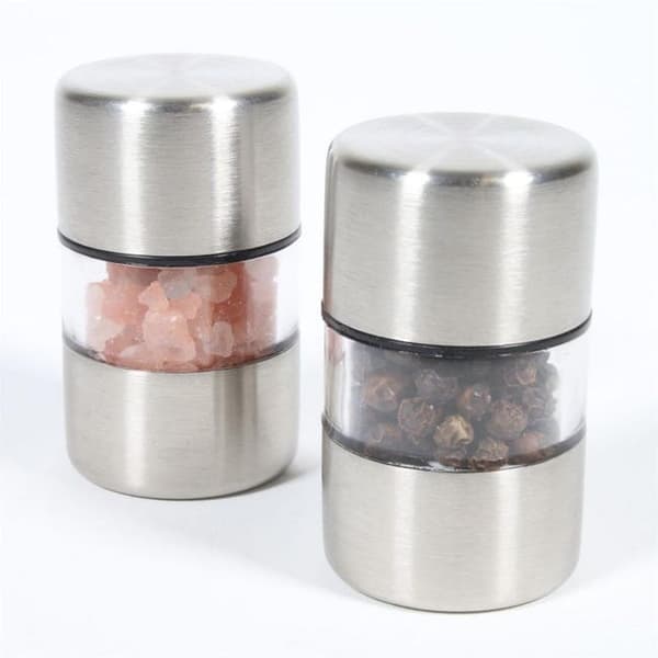 Sæt med 2 \"Salt & Peber\" kværne, 5 cm, sølv