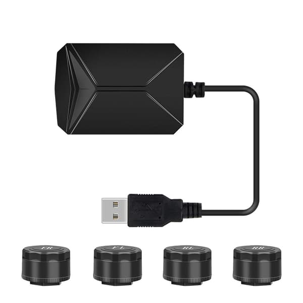 Däcktrycksövervakningssystem, externa USB TPMS-sensorer kompatibla med Android bilnavigeringsdisplay (extern)