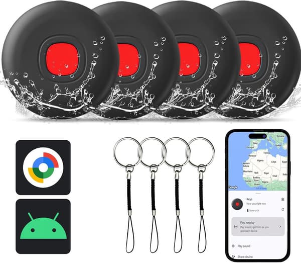 Android Tracker Tags, Smarta Taggar för Android, Google-certifierad/Fungerar med Googles Hitta min/Bagagespårare Android, Banbrytande Vattentät