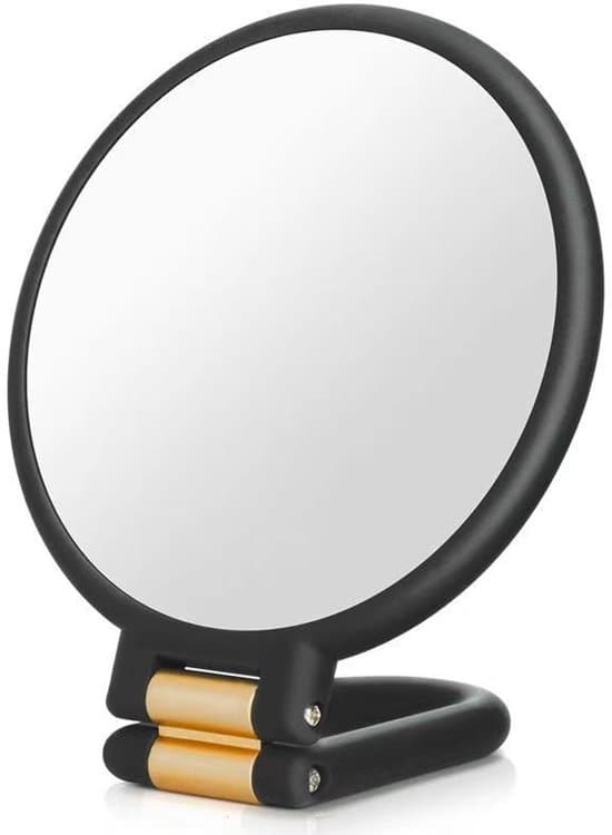30x forstørrende håndspejl - Spejl - Makeupspejl - Bærbart - Sammenfoldeligt - Præcisionsmakeupspejl - Sort