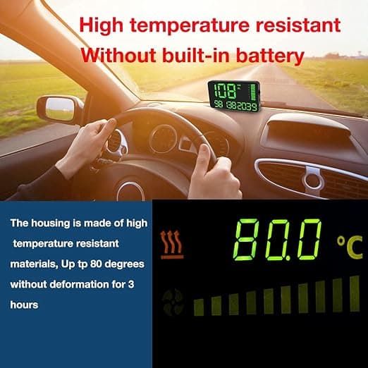 GPS speedometer, bil HUD, head-up display til bil, General Motors speedometer, sort