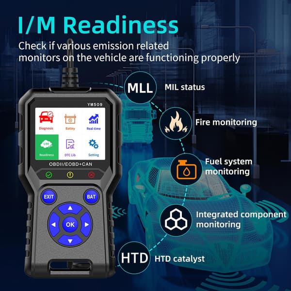 Professionel OBD 2-scanner til bilmotorfejlkoder, CAN-diagnosescannerværktøj, læs og slet fejlkoder for køretøjer med OBD2