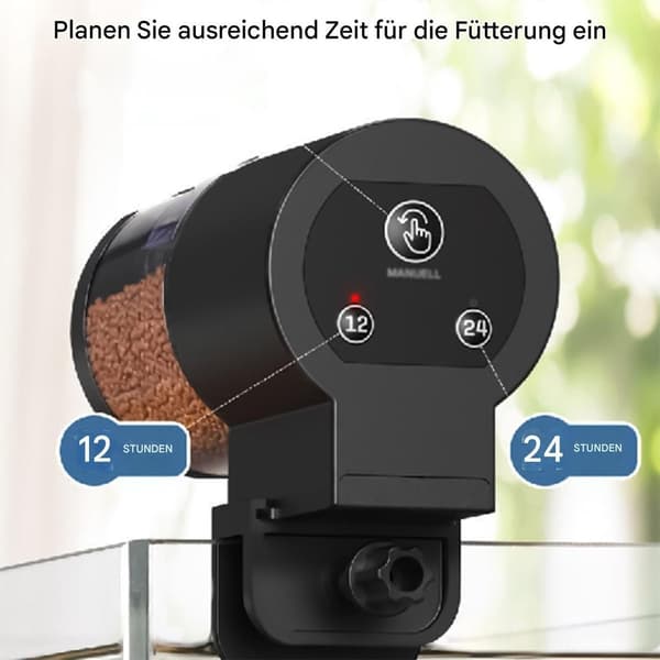 Automatisk Foderautomat - 100 ml - Automatisk Fiskefoderautomat - Fiskefoderdispenser med Timer - Automatisk Fiskefoderautomat - Akvariefoderautomat - Fugtbestandig - Fisk