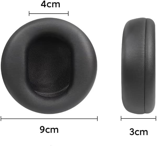 Velegnet til Microsoft Microsoft Surface Headphone Case Hovedtelefoner 1. generation 2. generation ørebetræk Svamp Læderpude (Sort)
