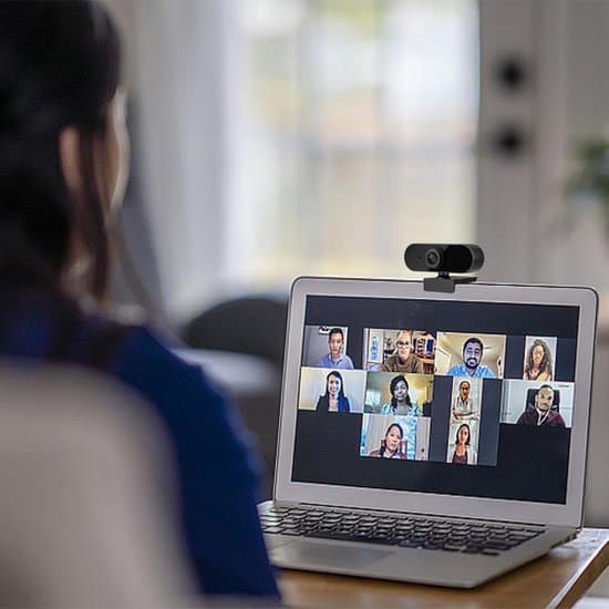USB PC Webcam - Computer Kamera Bærbar Kamera - Videoopkald - 360° Roterende - 720P HD - Sort
