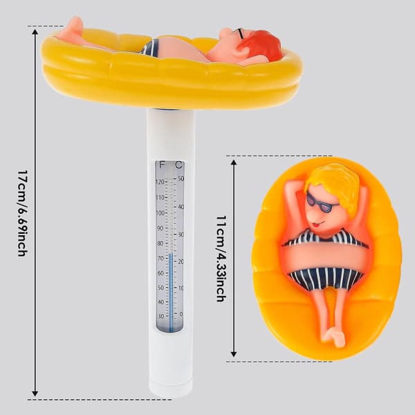 Pooltermometer - 2 Stykker - Flydende Vandtermometer - Vandtermometer - Udendørs Termometer - Badetermometer - Flydende - 2 Stykker