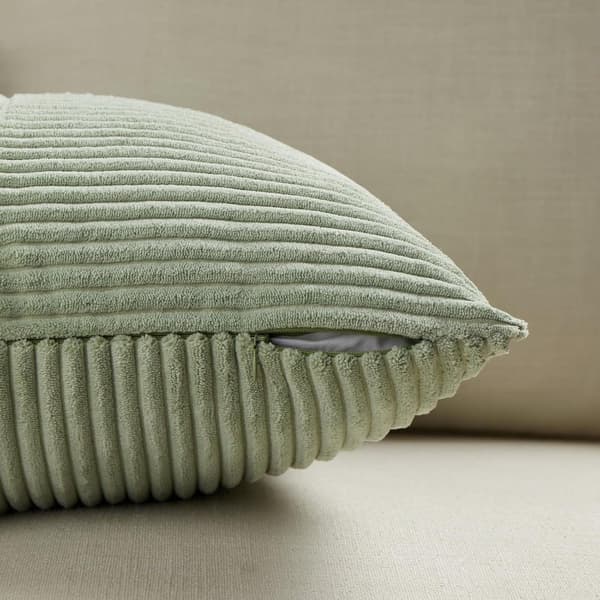 2x Dekorative Pudebetræk Salviegrøn 45x45 cm - Blød Fløjl Patchwork | Stue & Sofa