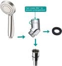 Handduschadapter vinklad del - 135 grader - silver
