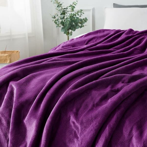 Fleecefilt för bäddsoffa 130 x 150 cm lila