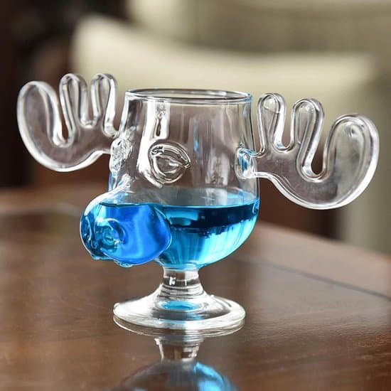 Älgmugg Glas - Säker Förpackning, Julglas, Älgmugg, 12 cm, 200 ml, Transparent Julklapp