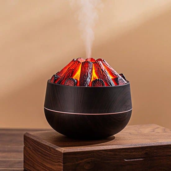 luftfugter - Aromaterapi luftfugter - Aromaterapi diffuser med flammeeffekt - 300 ml - USB Desktop Lille bærbar Hjem Ultra - 300 m