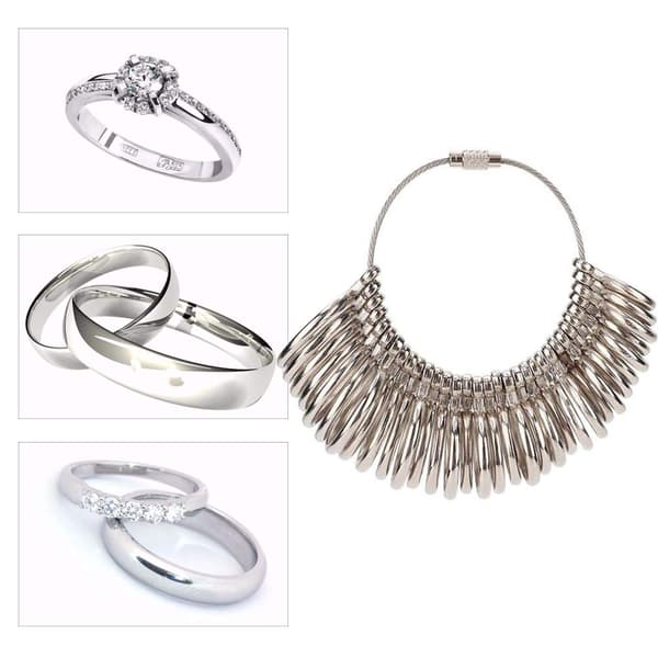 Metal legering ring Ringstørrelse Ringstørrelsesmåler Standard EU-størrelse