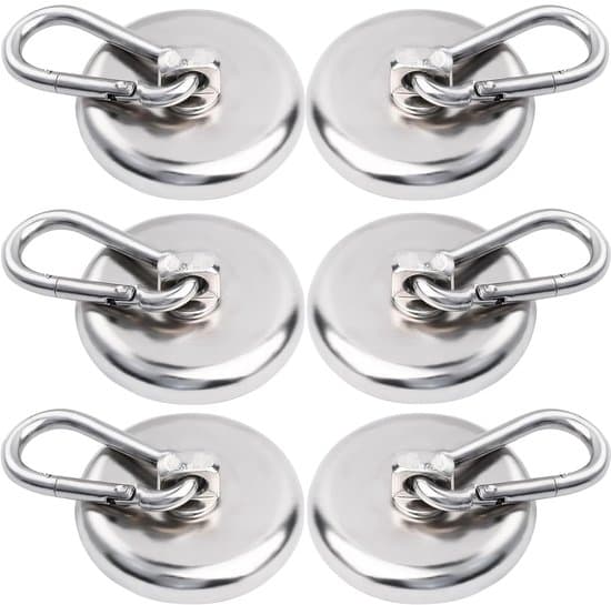 Magnetkrokar 25 mm, extra starka, 22 kg, 4-pack