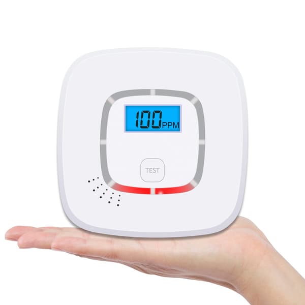 Batteridriven kolmonoxiddetektor (CO), EN 52091-certifierad, med digital display.