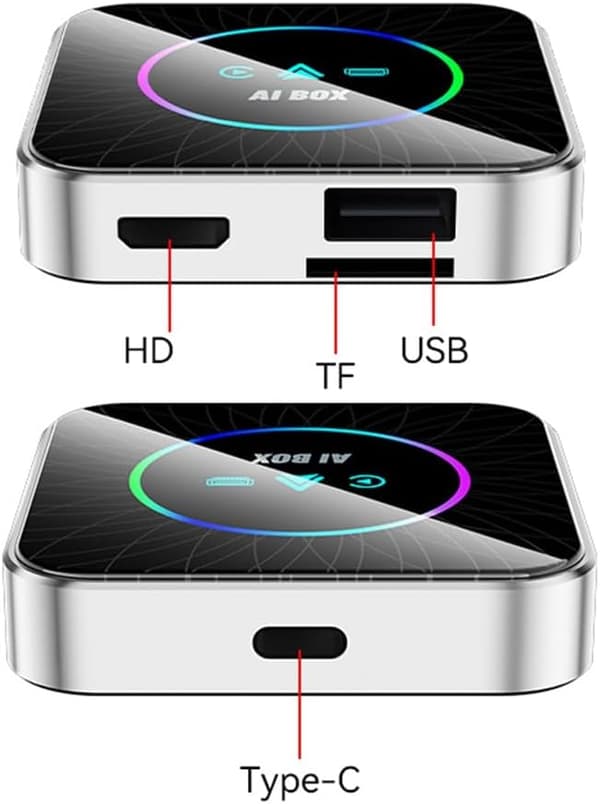 Trådlös CarPlay/Android 13 AI Box Bluetooth WiFi Android Auto Split-Screen-stöd för Android Auto-interaktion 2+16G