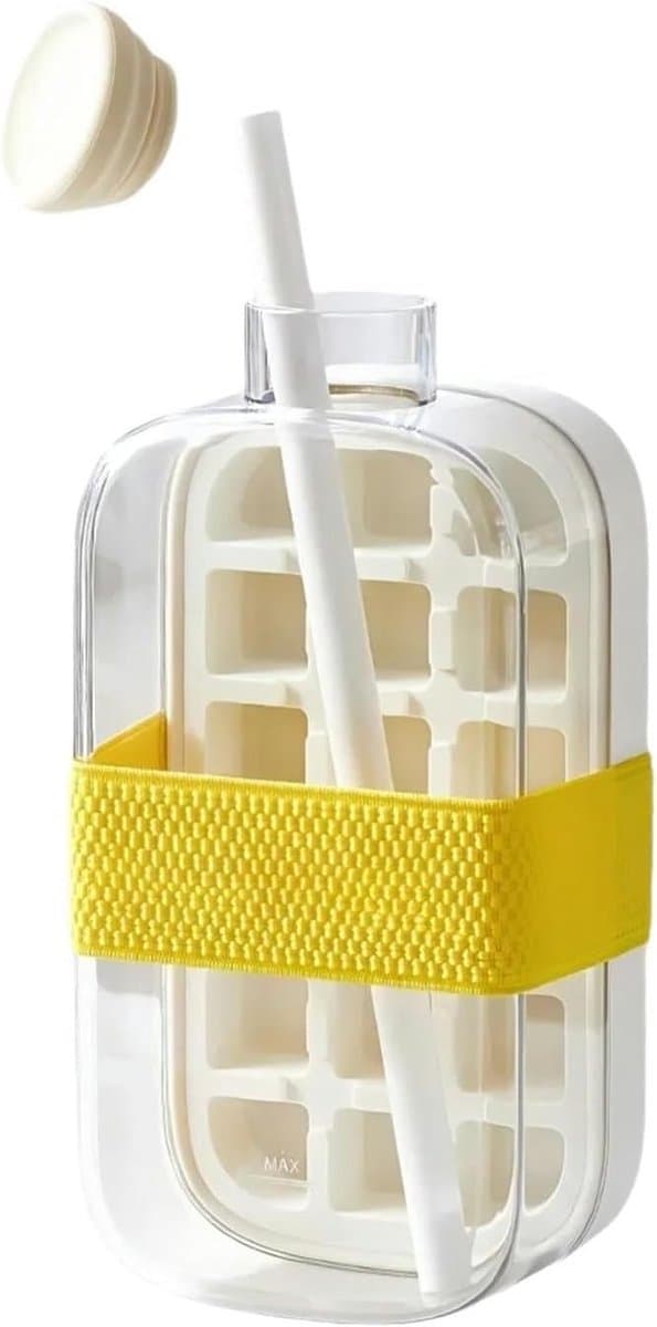 Isbitsform-ispress-isbitsmaskin för flaskor-muggar-vattenkokare-whisky-is-vattenflaskor - 800 ml-vit