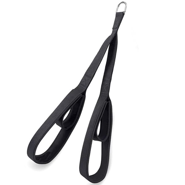 Tricepskabel med to længder i én træksnor - 69 cm - Sort