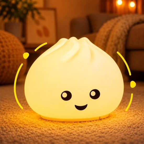 Dumpling Squishy Natlampe - Silikone - Dæmpbart Varmt Lys - Trådløs - Til Børn