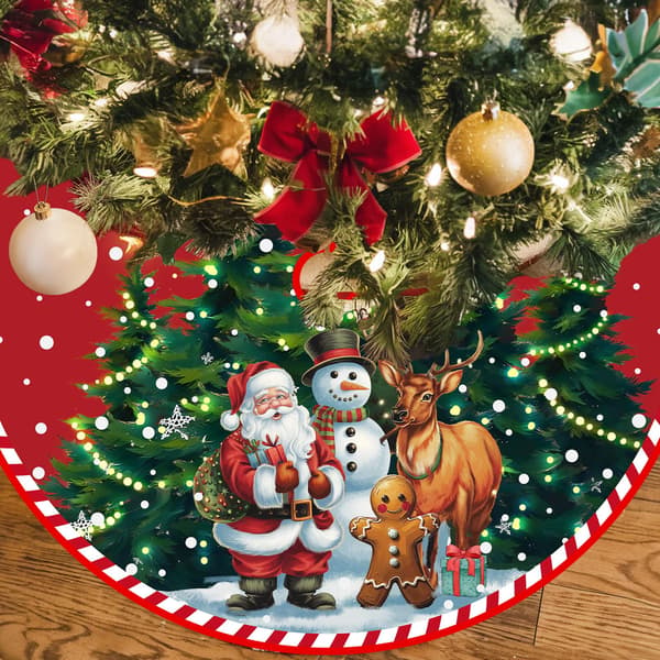 Röd julgransmatta, julgransfotskydd