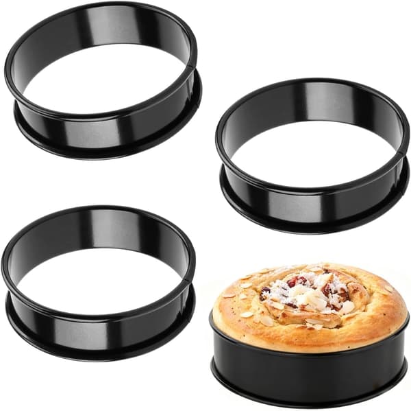 stykker 430 bageforme i rustfrit stål 8 cm - non-stick pandekageforme - til muffins og budding