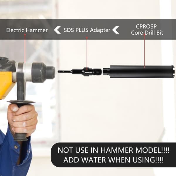 SDS PLUS adapter til diamantborebit 1 1/4\" UNC, adapter til kernebor