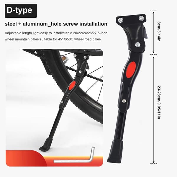 Vikbart cykelställ - Mountainbikestöd - Stabilisator - Halkfritt grepp - Justerbart - Svart