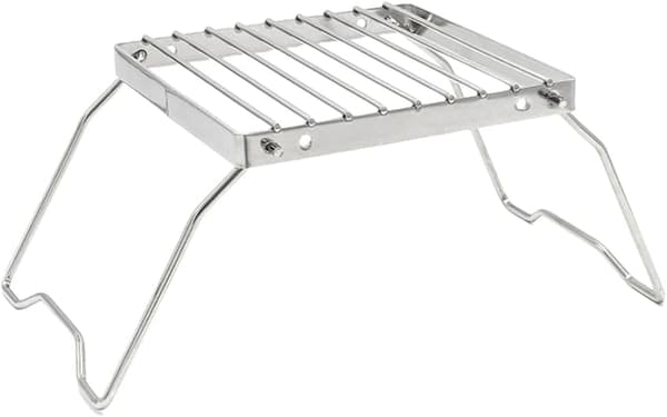 Sammenklappelig campinggrill i rustfrit stål, bagepladeholder, holdbar