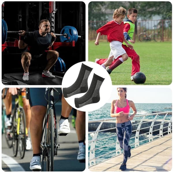 par - Elastiske kompressionsstrømper - Kompressionsstrømper - Trykstrømper - Sportsstrømper - Trykreducerende strømper - Sort