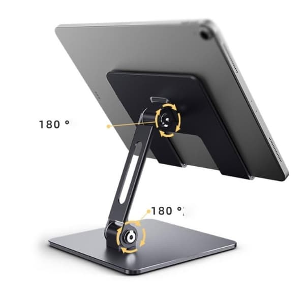 Tabletstander, tablet holder, foldbar desktopstander i metal til mobiltelefoner, velegnet til iPad-understøttelse