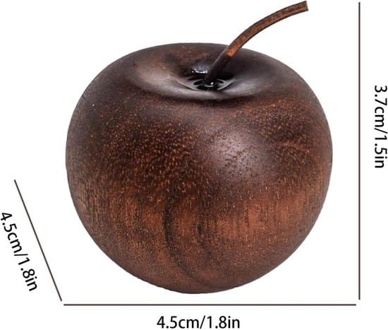 stykker - Duftende træ - Diffuser til æteriske olier - Aromaterapi diffuser - Æblepynt - Duftende pynt - Boligindretning - Brun - 4,5 x 3,7 cm