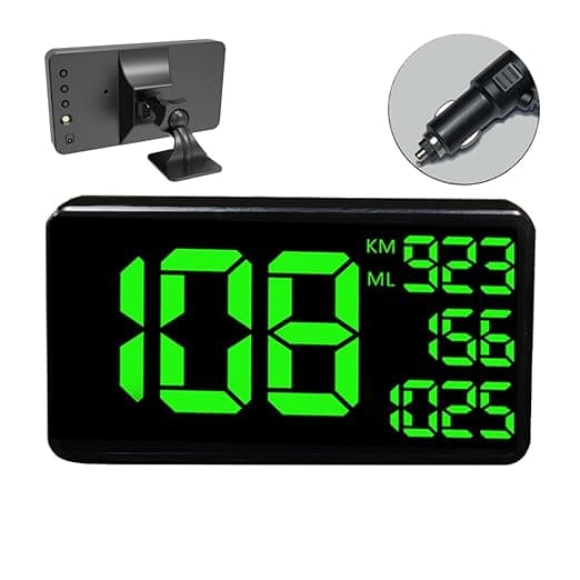 GPS speedometer, bil HUD, head-up display til bil, General Motors speedometer, sort