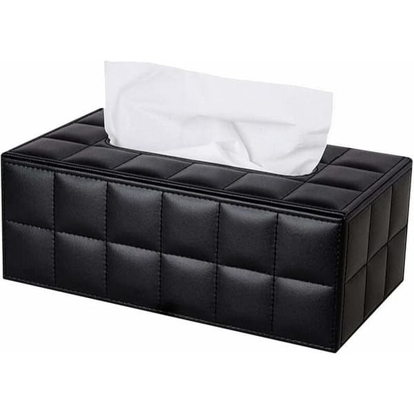 PU-læder tissuebokse, rektangulær tissue dispenser, tissueholder til hjem og bil
