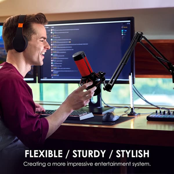 Professionellt studiomikrofonstativ, kompatibelt med HyperX QuadCast S-mikrofon