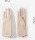 Dame touchscreen handsker - Varme vinterhandsker med blødt for til kvinder - Touchscreen handsker med flipfingre - Sort