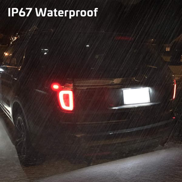 2 stk. LED nummerpladelys – 6000K hvid – Egnet til Ford Flex, Focus & Fusion