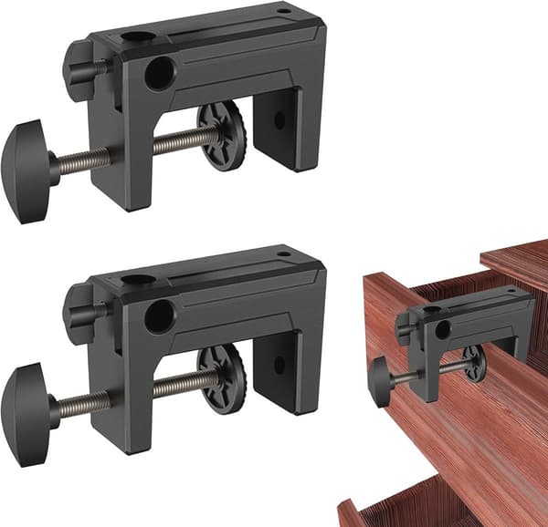 Universal C-klemme til bord og skrivebord - 2 stk. sort