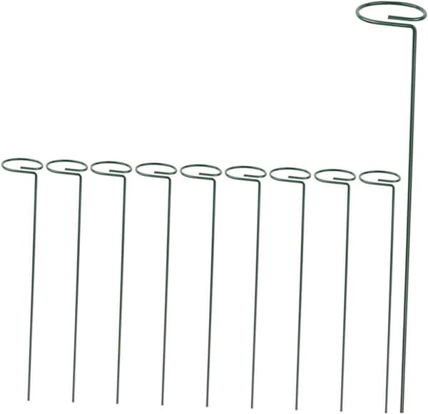 Växtspaljé - Trädgårdsväxtstöd - Stödväxter - Robust järnkonstruktion - 30 cm hög - Grön