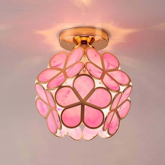 Modern kristall taklampa E27 för sovrum vardagsrum hall rosa 1 st
