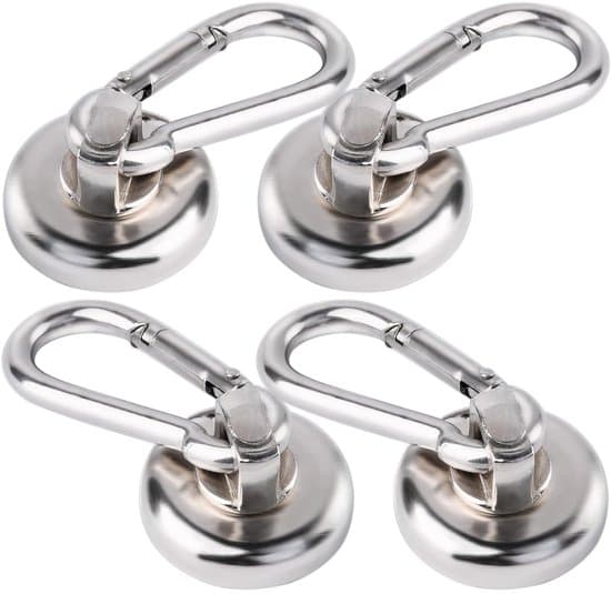 Magnetkrokar 25 mm, extra starka, 22 kg, 4-pack