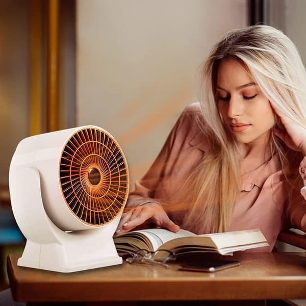 Bärbar 800W Vit Fläktvärmare