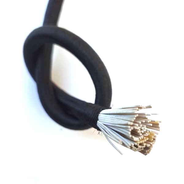 1 meter långt elastiskt rep med karbinhake - 4 stycken extra starka elastiska rep med karbinhake - svart - 1 m - 4 stycken