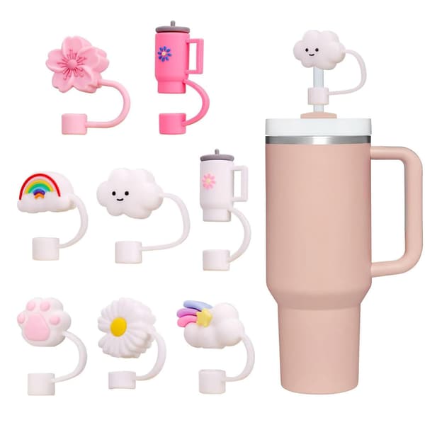 Vattenkopp sugrörsskydd - dammskydd - blomstersugrörsskydd - 8-delat set